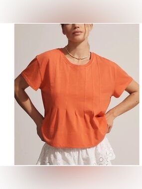 Anthropologie Pilcro Swing Tee in Cherry Tomato